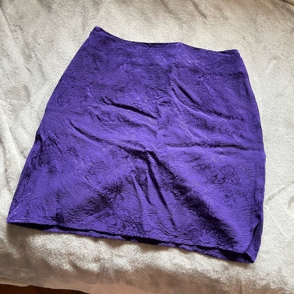 & Other Stories Jacquard Purple Cheetah Mini Skirt - Picture 4 of 5